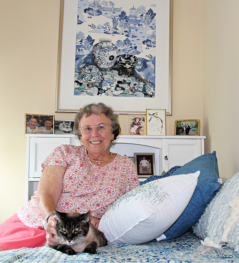 Catherine Galbreath with her cat