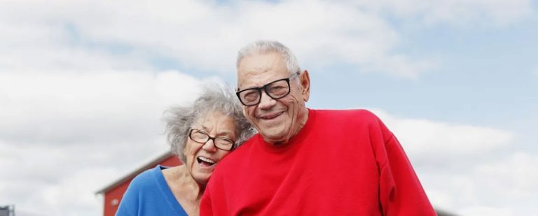 couple hugging and walking