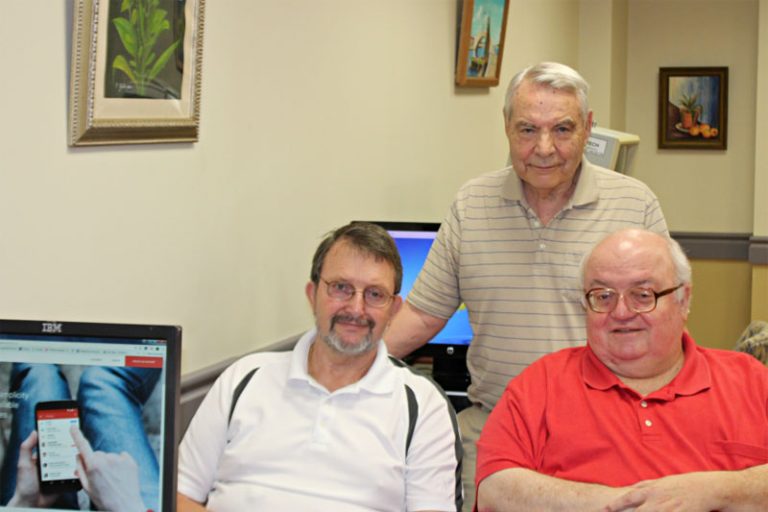 Three Men in Computer Lab