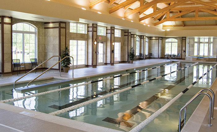 A couple in a swimming pool