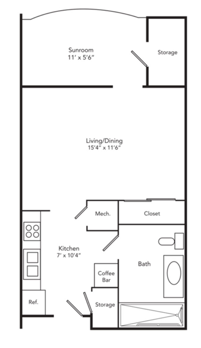 Chestnut Deluxe studio apartment