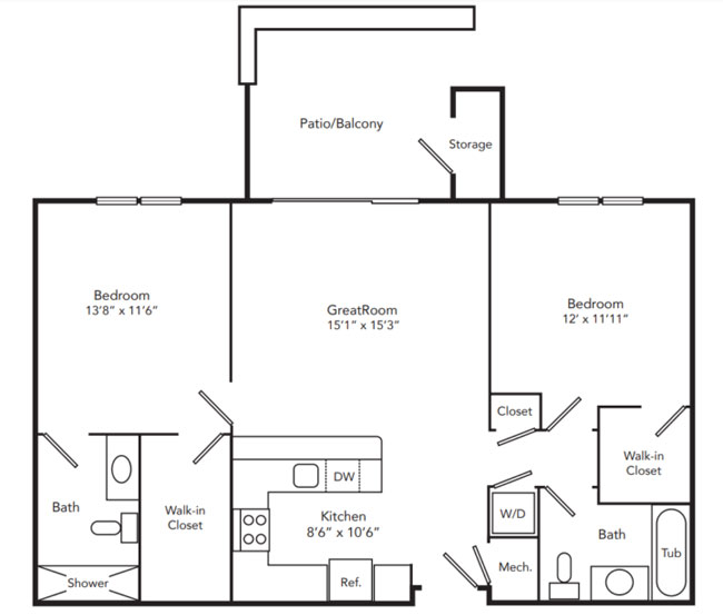 sycamore signature 2 bedroom