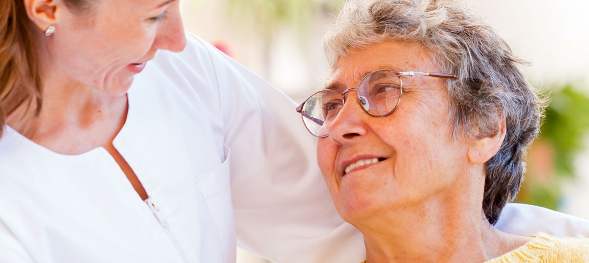 smiling elderly woman