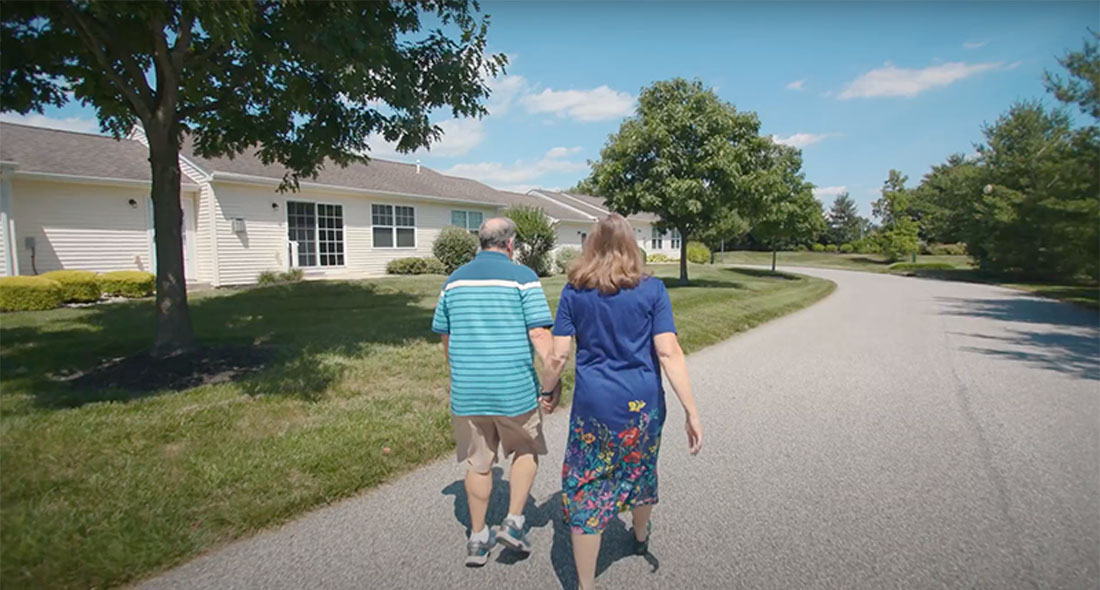 couple walking down the street