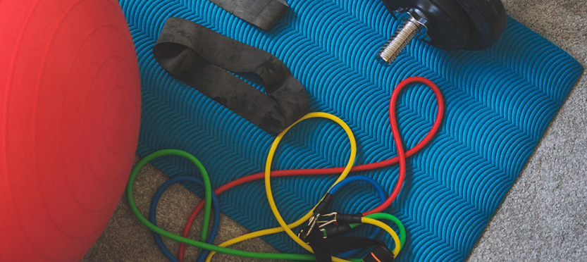 exercise equipment on floor