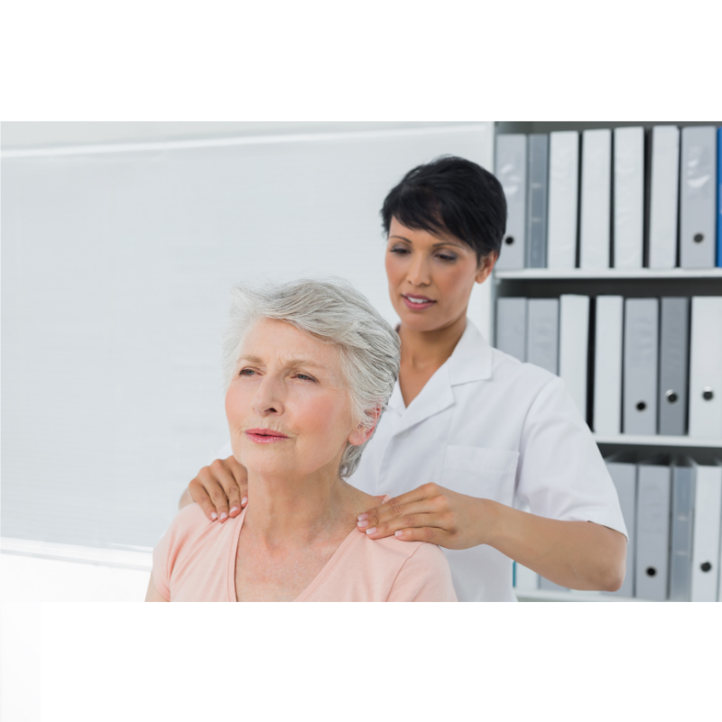 woman receiving a back massage