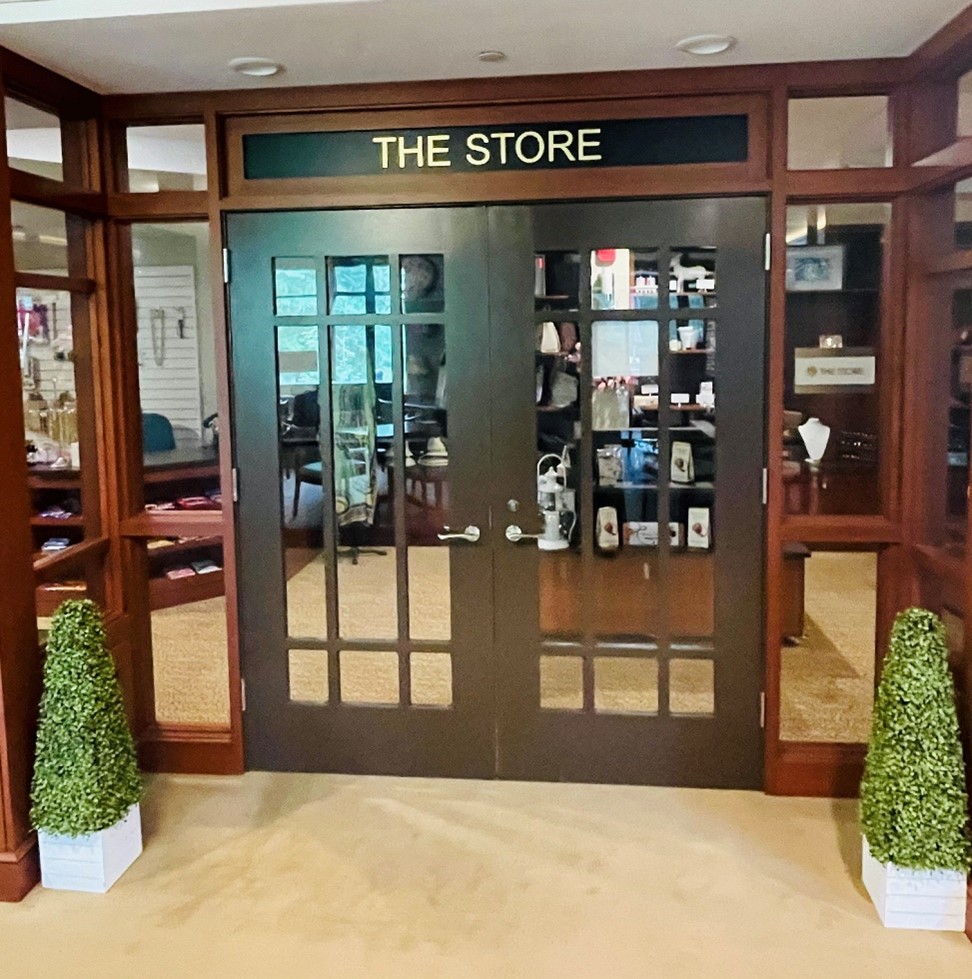 View of the doors to Fellowship Village's "The Store".