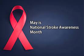 Ribbon for National Stroke Awareness Month.