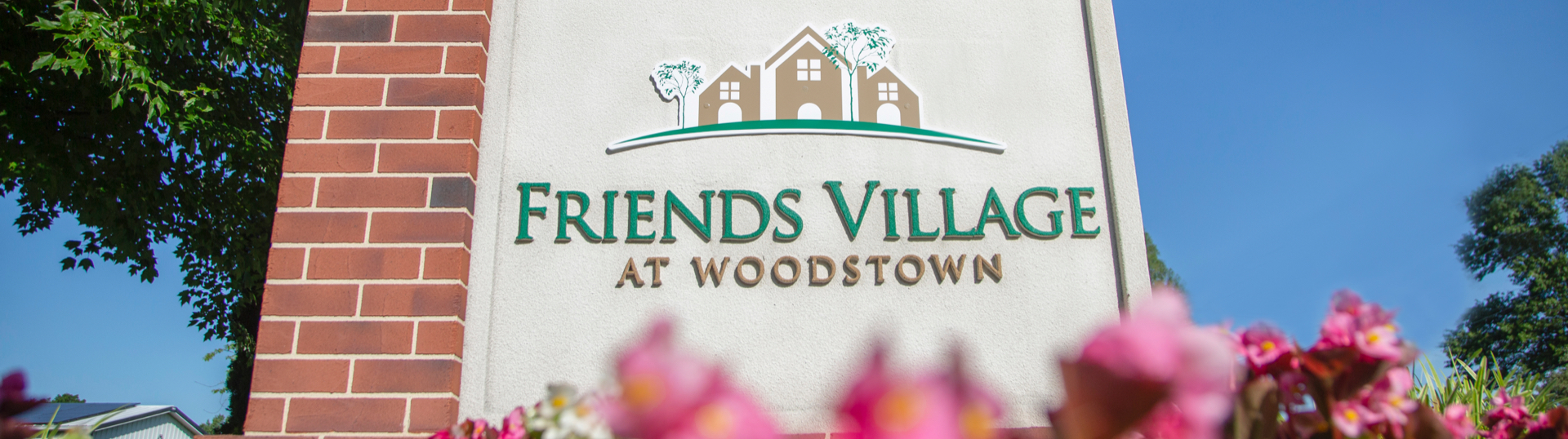 Friends Village at Woodstown entrance sign
